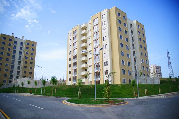 A residential apartment block